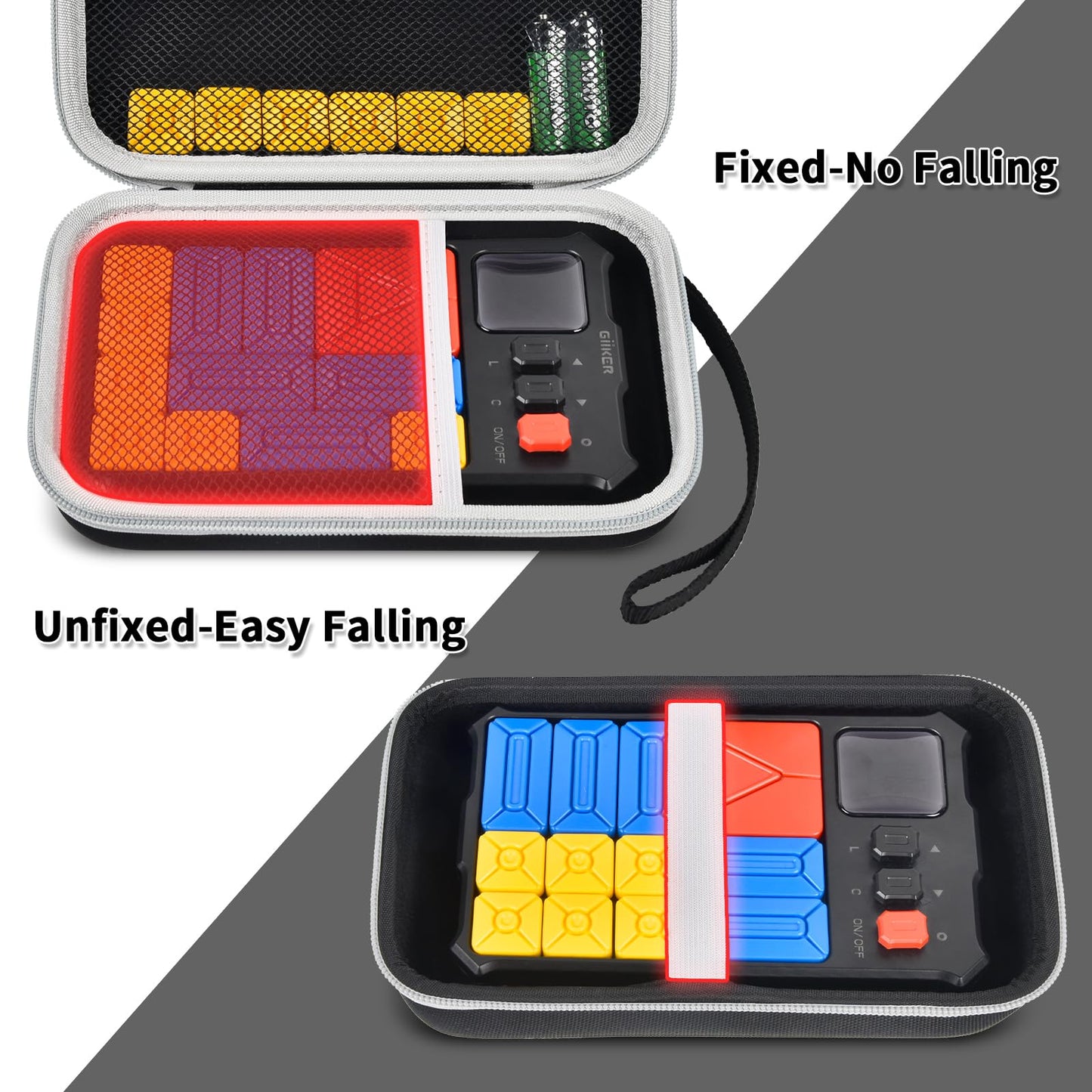 Casmilee Case Compatible With Giiker Super Slide Brain Games, Brain Teaser Puzzles Organizer Storage Bag, Flow Slider Puzzle Game Holder (Black)