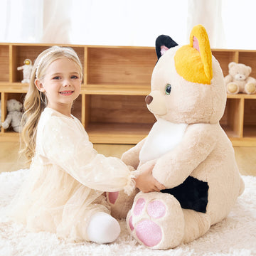 Earthsound Giant Cat Stuffed Animal Plush Toy,30'' Large Kitten Jumbo Cute Soft Toys,Big Size Huge Fluffy Plushy Oversized Fat P
