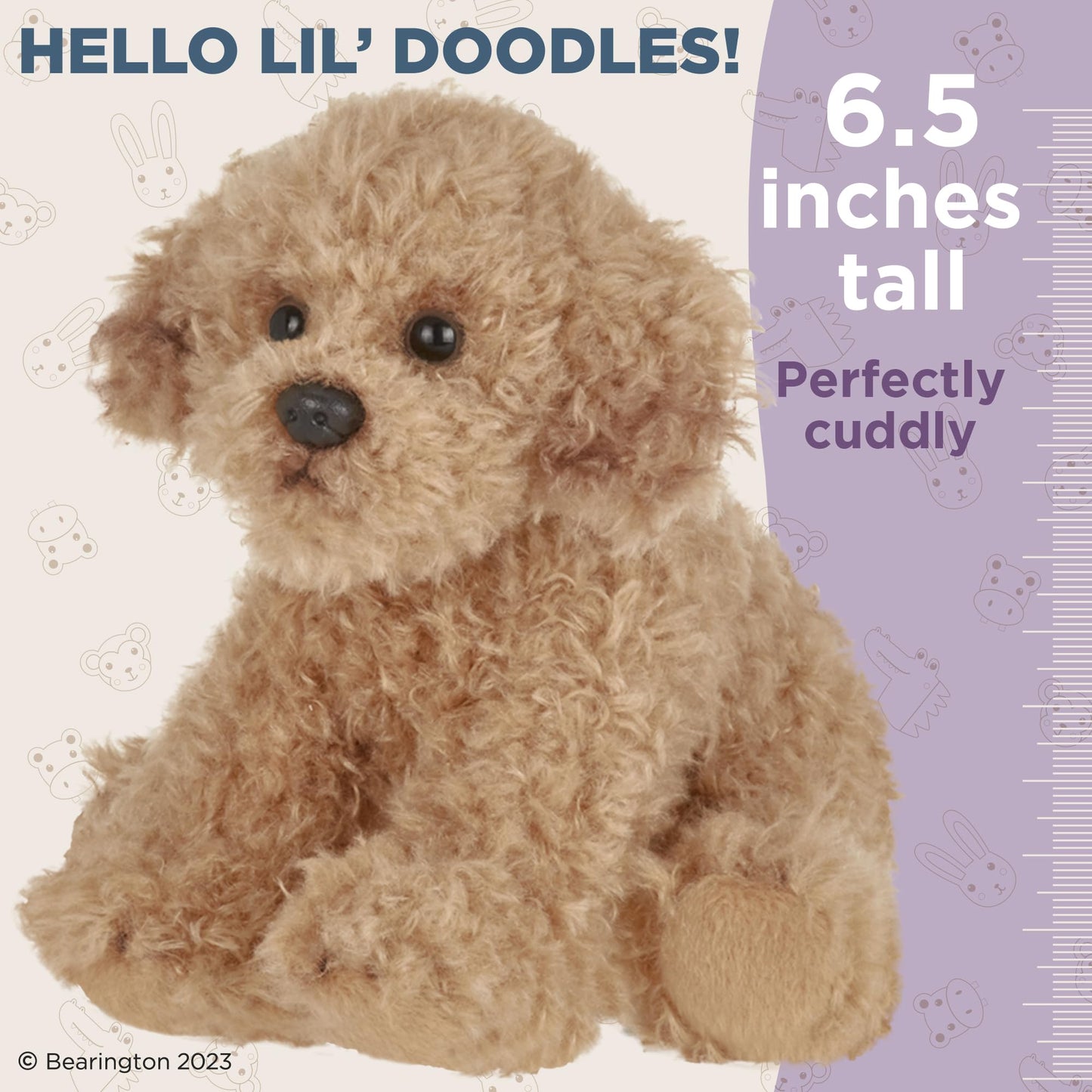Bearington Lil' Caramel Dog Stuffed Animal - Plush Goldendoodle Toy - 6.5" Labradoodle Plush - Perfect for Kids