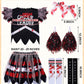 Girls Halloween Costumes, Scary Bloody Dead Cheerleader Costumes For Girls 8-10, Red Zombie Cheerleader Costume For Halloween Dr