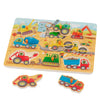 B. Toys- Peek & Explore - Construction Trucks- Wooden Peg Puzzle – Truck Puzzle For Toddlers, Kids – 8 Construction Truck Pieces – Dump Truck, Cement Mixer, Excavator & More – 2 Years +