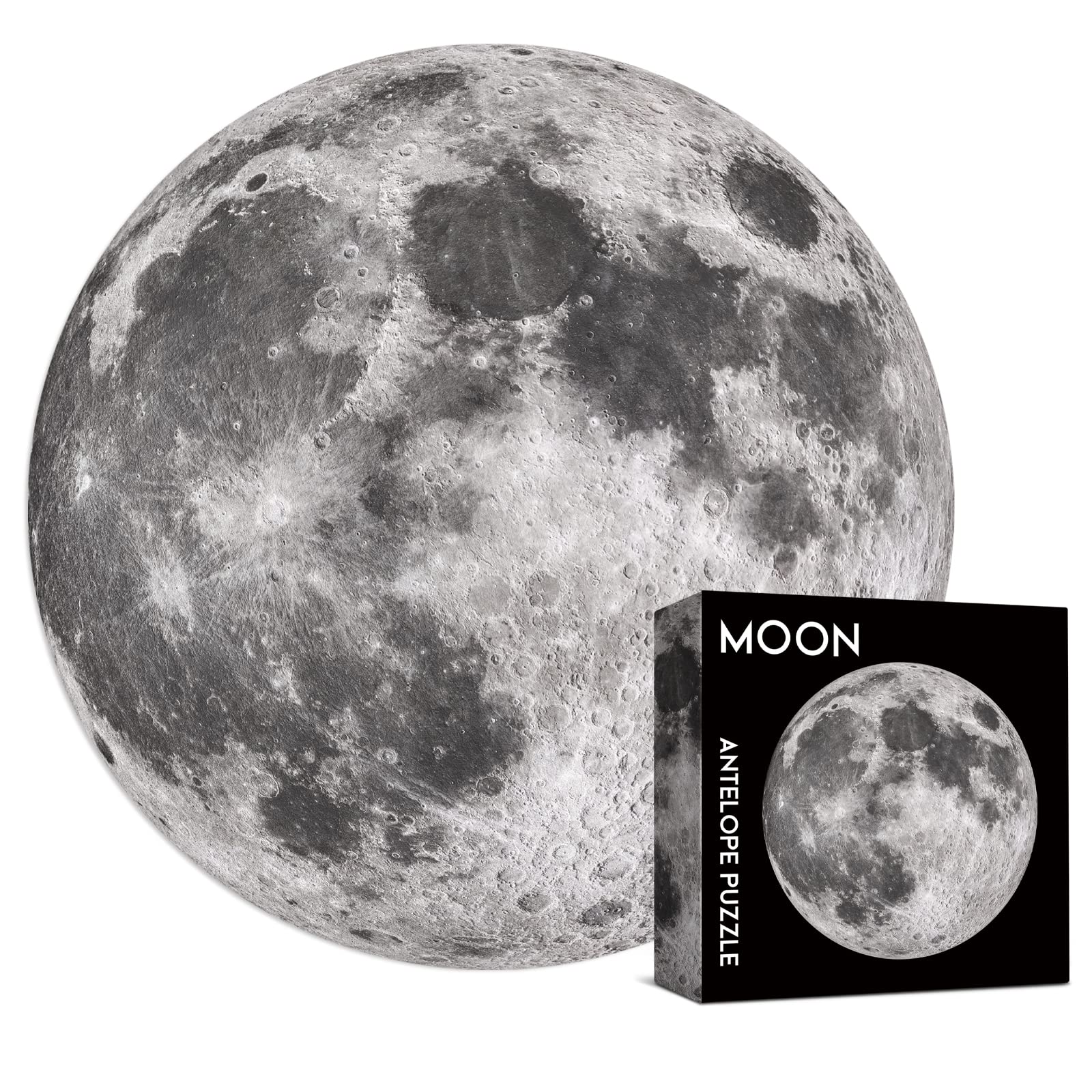 Antelope - 1000 Piece Puzzle For Adults, Space Moon Jigsaw Puzzles 1000 Pieces, Telescope Planet Close-Up Round Puzzle, High Resolution, Matte Finish, No Dust Space Puzzle