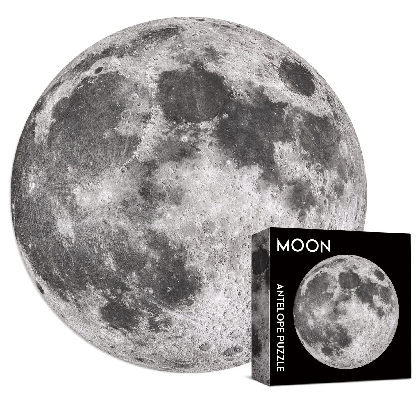 Antelope 1000 Piece Round Puzzle Bundle - Earth, Moon & Sun - Cardboard Space Jigsaw Puzzles