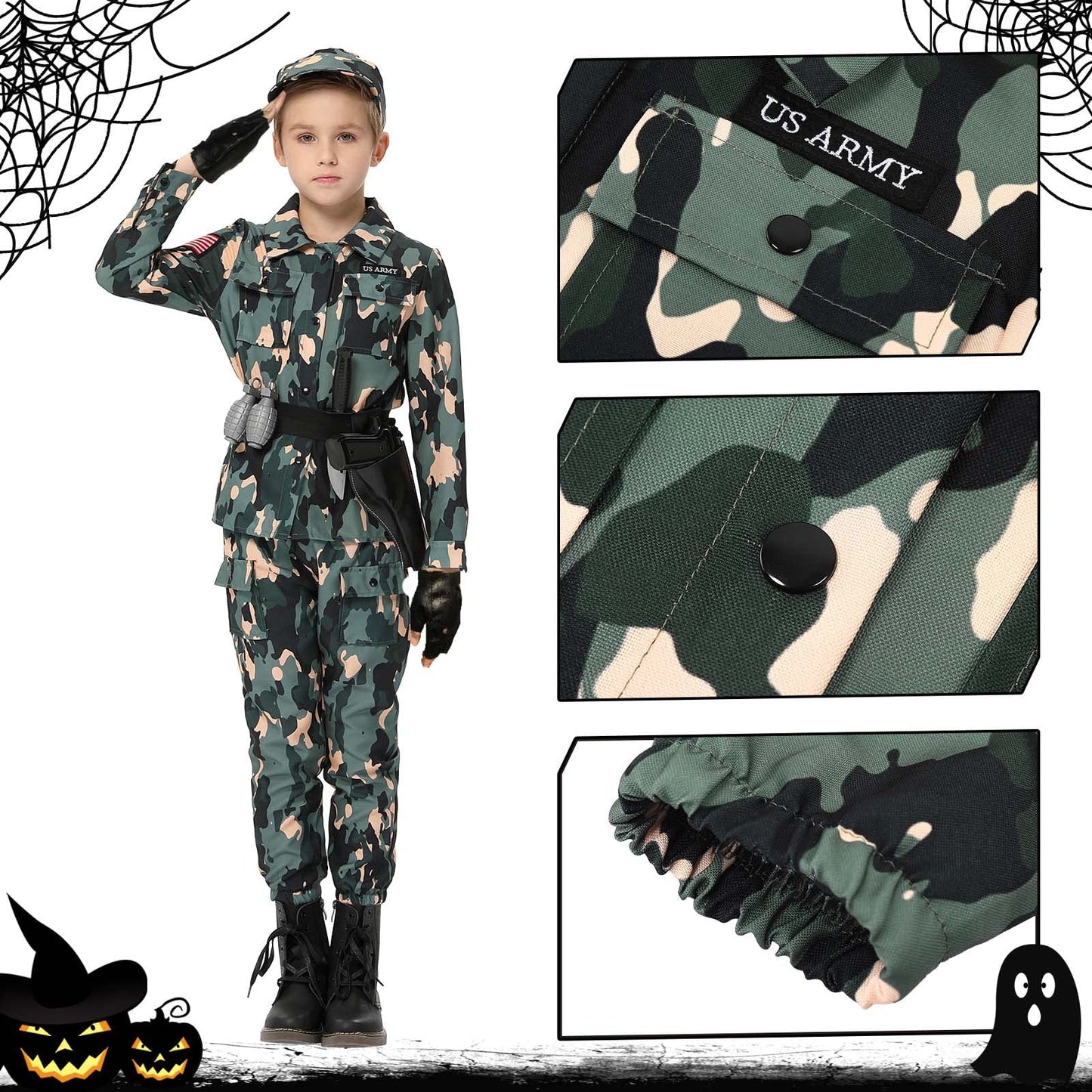 Lumiparty Halloween Soldier Costume For Boys M