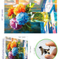 PuzzOne Hydrangea Puzzles for Adults 500 Pieces, Front of Window Blossom Flowers Art Jigsaw Puzzles for Family Fun Challenging,