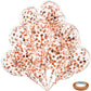 Bezente Rose Gold Confetti Latex Balloons - 60 Pack 12 Inch Helium Rose Gold Confetti Balloons For Wedding Birthday Anniversary