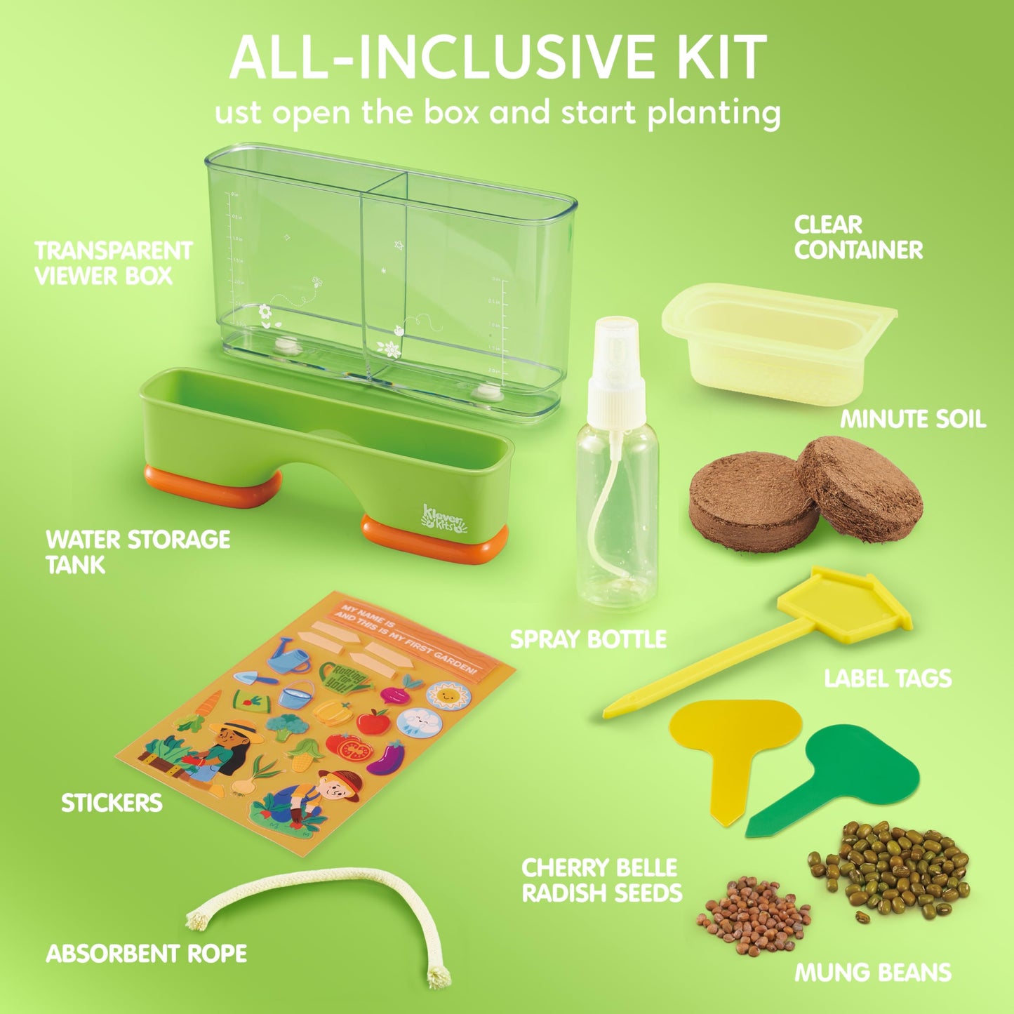 Klever Kits 2-In-1 Root Viewer & Planting Science Kit For Kids - Stem Learning Gifts For Kids Aged 6+, Soil & Hydro Observation