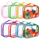 8 Packs Toy Storage Bags With Zipper, Clear Pvc Organizing Bags, Reusable Toy Storage Organizer With Portable Handle, Travel Wat