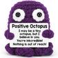 Inspirational Positive Crochet Animals Octopus Gifts Valentines Day Gifts for Kids Her Handmade Emotional Cheer Up Support Menta