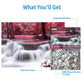 1000 Piece Puzzle for mature-themeds  Mountain Waterfall Puzzles for mature-themeds 1000 Pieces Pink Forest Puzzle Natural Landscape Challenging Puzzles 1000 Pieces for mature-themeds Teens Seniors