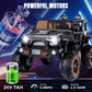 Hikole 2 Seater Ride On Toys Car For Big Kids, 24V Electric Jeep W/20 Large Wide Seat, 2Wd/4Wd Switchable, 4X100W Engines, Music, Suspension, Battery Powerd Cars Vehicles For Kids Boys - Black