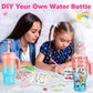 Decorate Your Own Water Bottle Kits for Girls- 4 5 6 7 8 Year Old Unicorn Painting Crafts, Fun Arts and Crafts for Kids Ages 4-6