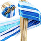 40 Pieces Mix Color Ribbon Sticks with Bell Fairy Stick Party Streamers for Wedding Party(Blue)