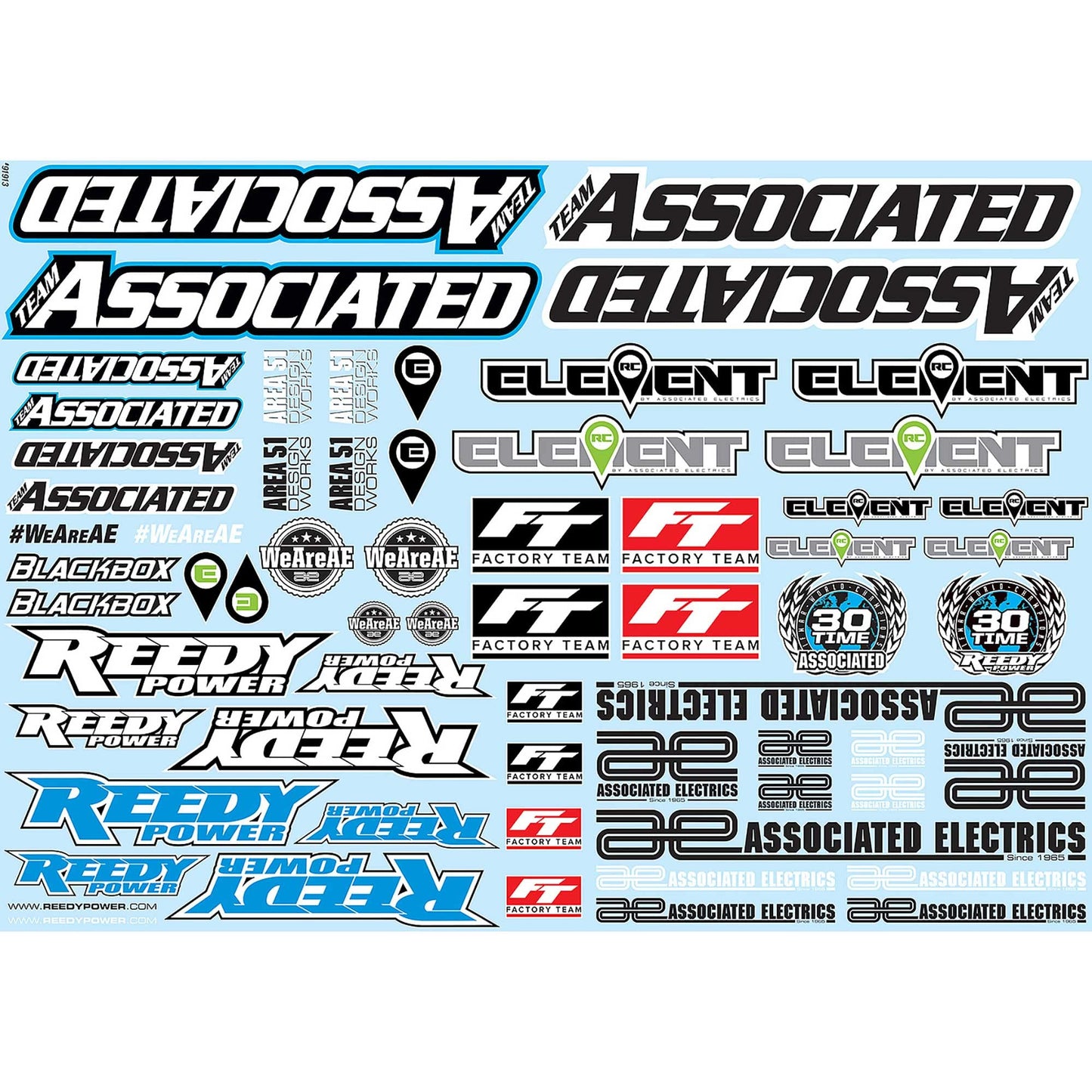 Team Associated AE Branding Decal Sheet ASC91913 Electric Car/Truck Option Parts