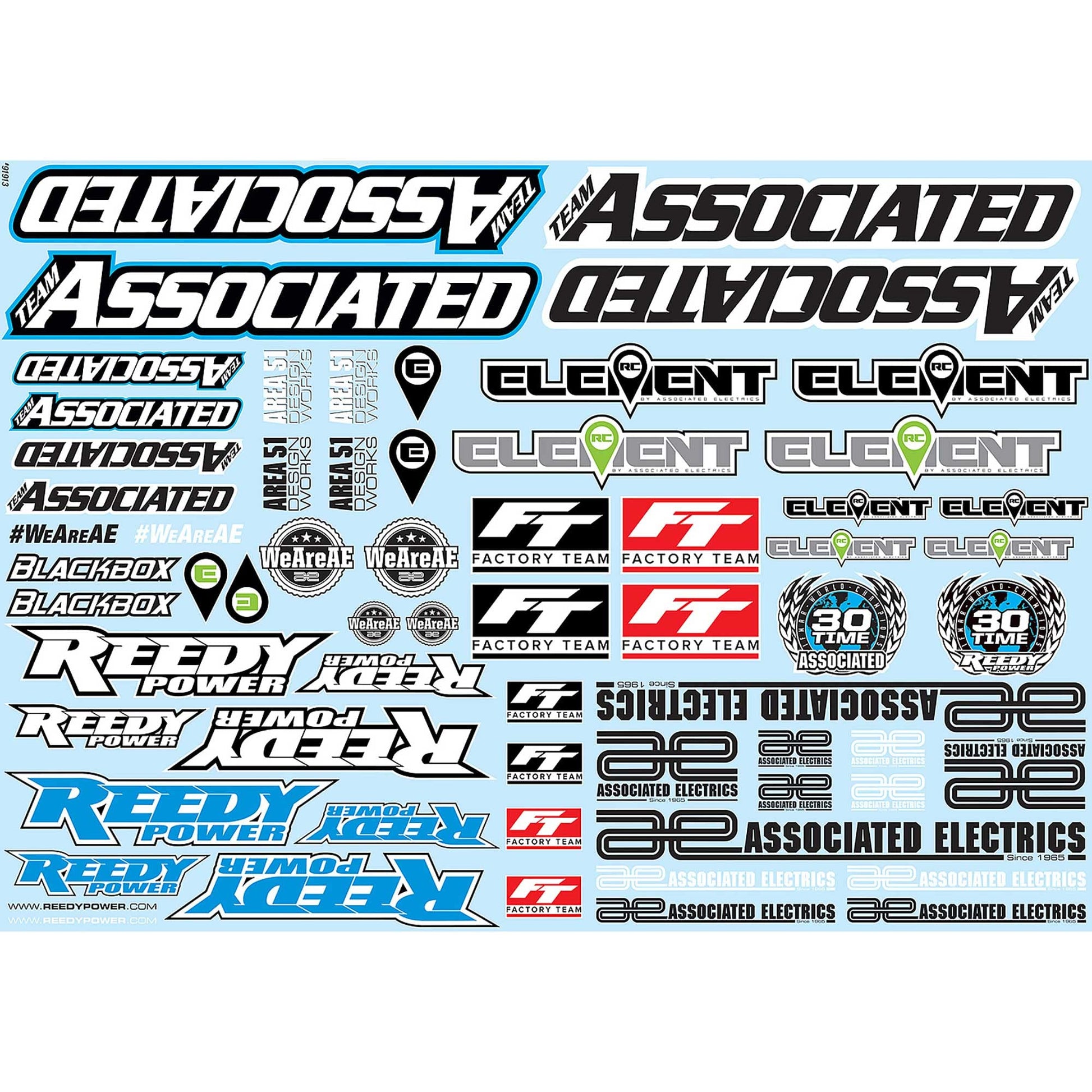 Team Associated AE Branding Decal Sheet ASC91913 Electric Car/Truck Option Parts