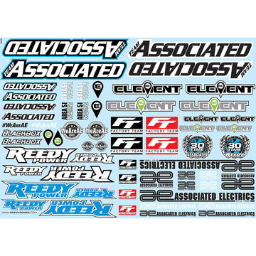 Team Associated AE Branding Decal Sheet ASC91913 Electric Car/Truck Option Parts