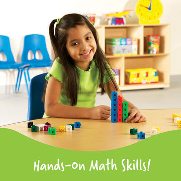 Learning Resources Snap Cubes - 100 Pieces, Ages 5+ Homeschool And Classroom Supplies, Educational Counting Toy, Math Games For