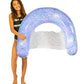 Poolcandy Sun Chair Water Raft, Multiple Chair Styles (Mermaid Print with Glitter Sun Chair)