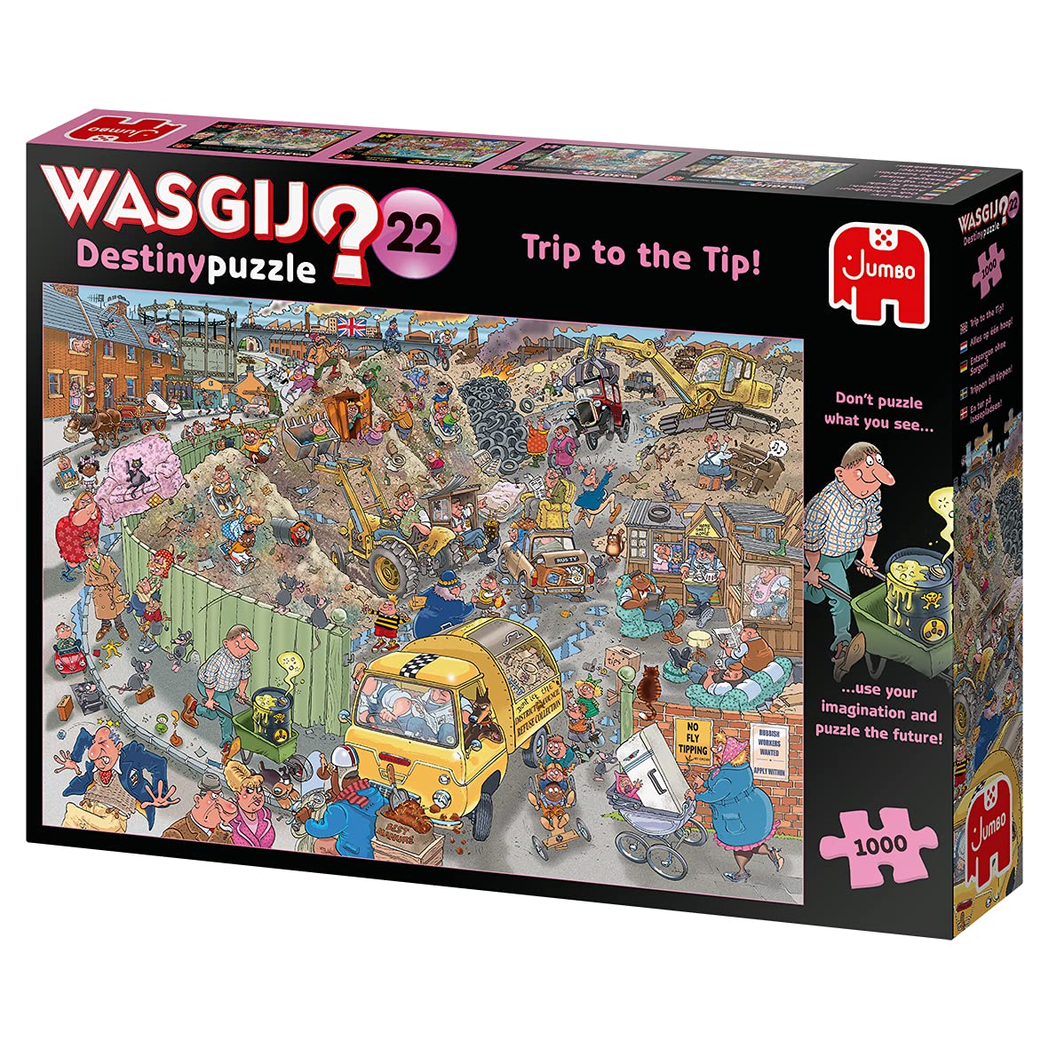 Wasgij Jumbo 1000 Piece Jigsaw Puzzle - Destiny 22: A Trip to The Tip! Multicolor Cardboard Puzzle for Adults