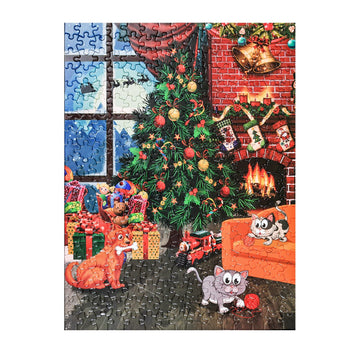 Christmas Puzzles Jigsaw Puzzle 300 Pieces for Kids and Adults -Cozy Christmas Holiday Puzzle - Educational Games for Elders Chi