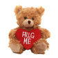 Plushland Stuffed Mocha Heart Bear - Plush Bear Toy For Kids & Adults - Embroidered Heart Pillow - Brown-6 Inches (Hug Me)