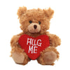 Plushland Stuffed Mocha Heart Bear - Plush Bear Toy For Kids & Adults - Embroidered Heart Pillow - Brown-6 Inches (Hug Me)