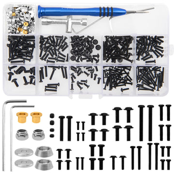 Vgoohobby 357Pcs Universal M2 M2.5 M3 RC Screws Kit Screw Fasteners Gasket Repair Tool Set Compatible with MN D90 D91 MN99S WPL