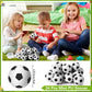 Equsion 144 Pcs Soccer Party Favors Drawstring Bags with Adjustable Bracelets Stress Balls Keychains Stickers and Wish Cards for