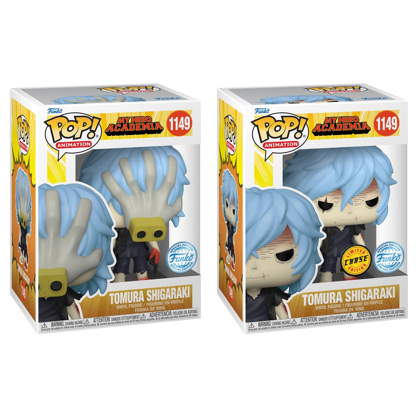 Funko Pop! My Hero Academia: Tomura Shigaraki Special Edition Exclusive Vinyl Figure #1149 - Glow Chase & Common Bundle