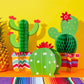 Gejoy 6 Pieces Cactus Party Decorations Cactus Honeycomb Table Centerpieces Paper Cutouts for Back to School Fiesta Cinco De May