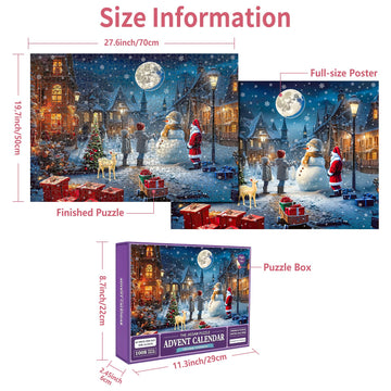 Christmas Puzzles 1000 Pieces, Christmas Eve Christmas Puzzle, Snowy Night Christmas Puzzles, Christmas Puzzles For Adults 1000