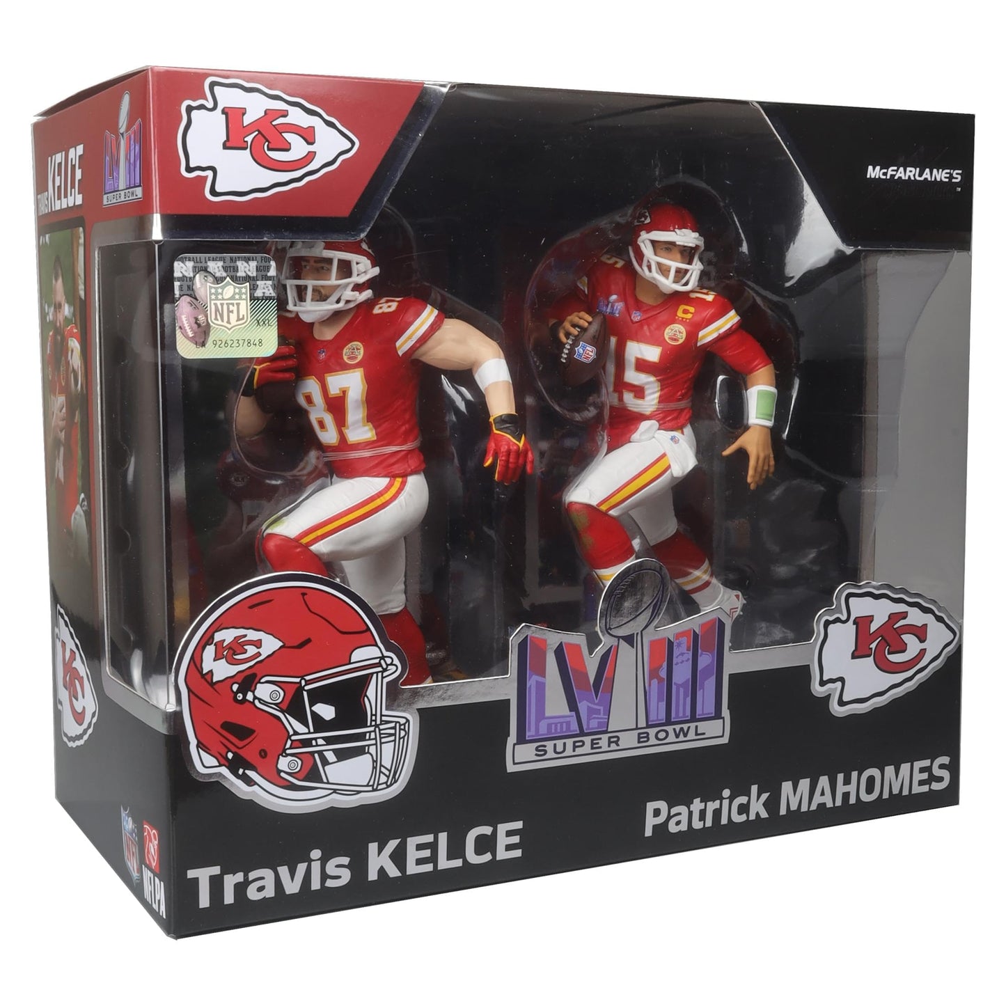 McFarlane Toys NFL 7" Figure 2-Pack - Travis Kelce & Patrick Mahomes - Multi-colored - Model MCF-10387-C - Collectible Action Figures