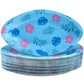 CHENGU 60 Pcs Birthday Party Plates 11.2 x 6.5 Inch Blue Cartoon Theme Disposable Paper Food Plates Snack Trays Tropical Hawaii 