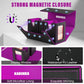 Kabinka Deck Box for MTG with Commander Display  3 in 1 Trading Card Storage Box Fit 200 Double-sleeved Cards  Removable Deck Case for TCG/Sports Cards with 2 Magnetic Card Holders (Black Purple)