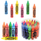 Lot Of 36 Assorted Color Crayon Shaped Erasers