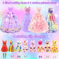 75 Pack Doll Clothes and Accessories with Doll Closet for 11.5 Inch Doll Fashion Design Kit Girl Doll Dress Up Including Wedding