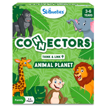 Skillmatics Educational Board Game - Connectors Animal Planet, Fun Strategy & Learning Game For Kids, Gifts For Boys & Girls Age