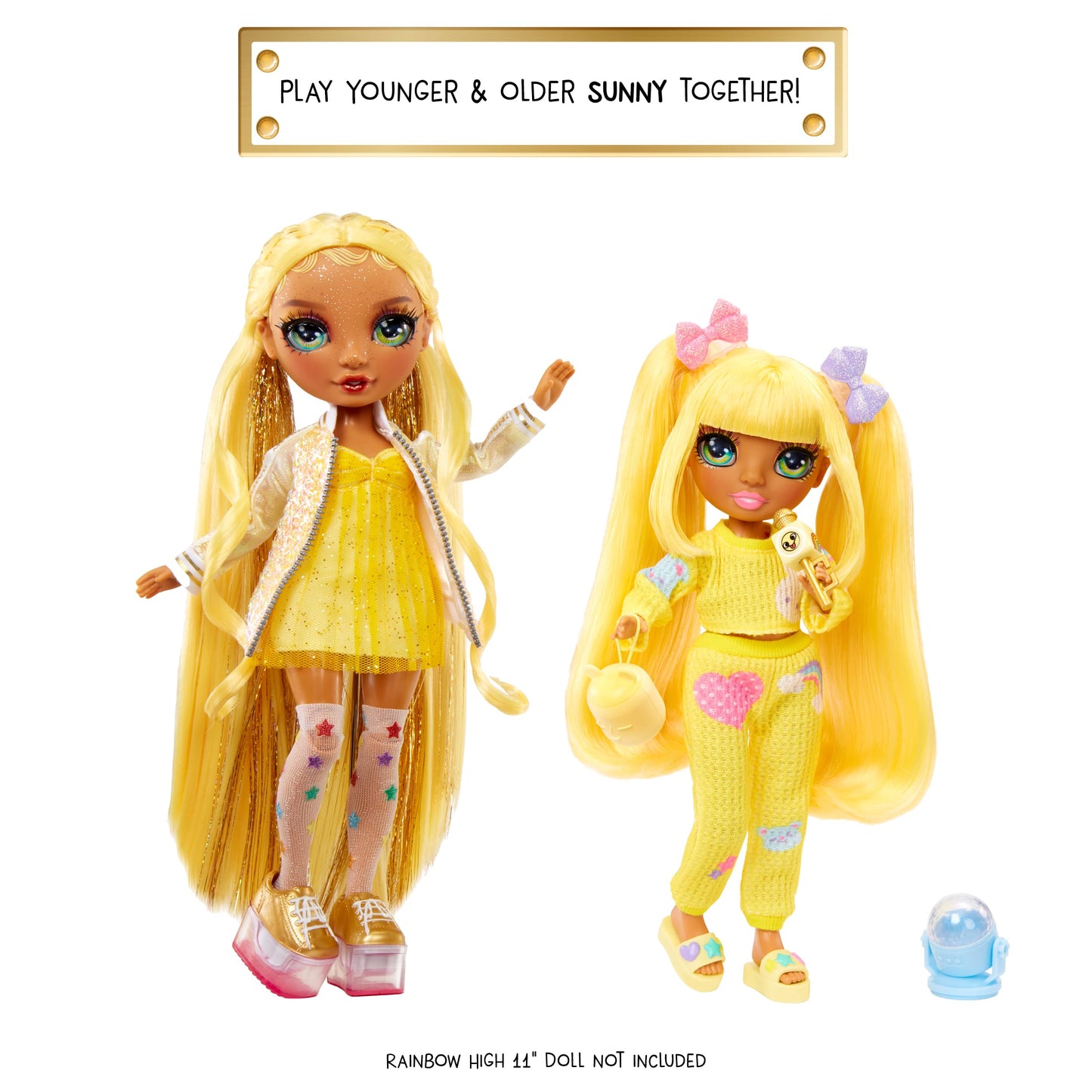 Rainbow High Jr High Pj Party - Sunny, Yellow 9' Posable Blonde Fashion Doll With Soft Onesie, Slippers, Fun Play Accessories, Great Toy Gift For Girls Kids Ages 4-12 Years