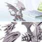 Piececool 3D Metal Puzzle Model Kits- Dragon Flame Metal Building Kit For Adults, Brain Teaser Diy 3D Dragon Puzzles Model Kits Stem Toys For Teens Men Family, 115 Pcs