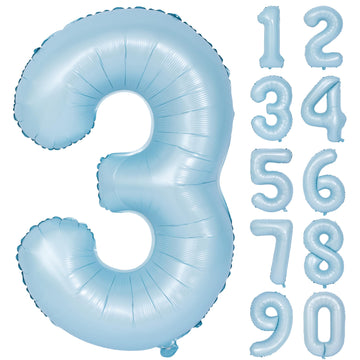 40 In Matte Blue Number Balloons Helium Foil Mylar Balloon Birthday Party Banquet Decoration Digital 3