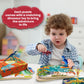 Zippytots Wooden Dinosaur Puzzles for Kids Ages 4-6, 4 in 1 Gift Box 4-Pack 20-Piece Jigsaw Puzzles Come with 4 Small Dino Figur