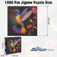 Hummingbird Puzzles for mature-themeds 1000 Pieces  Vibrant Flower Fantasy Art Jigsaw Puzzle with Letters on Back  Flower and Bird Challenging Puzzle  Cardboard  enhanced Family Game Decor & Gift(22.8x22.8in)