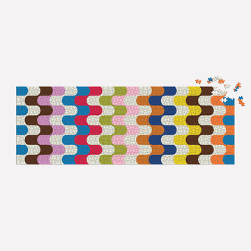 Jonathan Adler Bargello 1000 Piece Panoramic Puzzle From Galison - 39'' X 14'' Landscape Puzzle, Chic And Modern Design, Thick &
