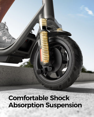 Electric Scooter A1C,Front Suspension Kick Scooter,8.5 Solid Tires,300W Motor,Smart App Control,15.5Mph, Escooter For Teens Adul