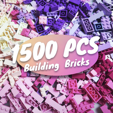 Huizdq 1500 Pieces Building Bricks, Building Bricks For Girls Age 4-5-6-7-8-12, Classic Bulk Small Blocks, Classic Building Bric