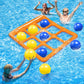 Pool Toys Games Set- Tic-Tac-Toe Inflatable Pool Toy with 10 Balls - for mature-themeds Teens Kids 2-10 Players