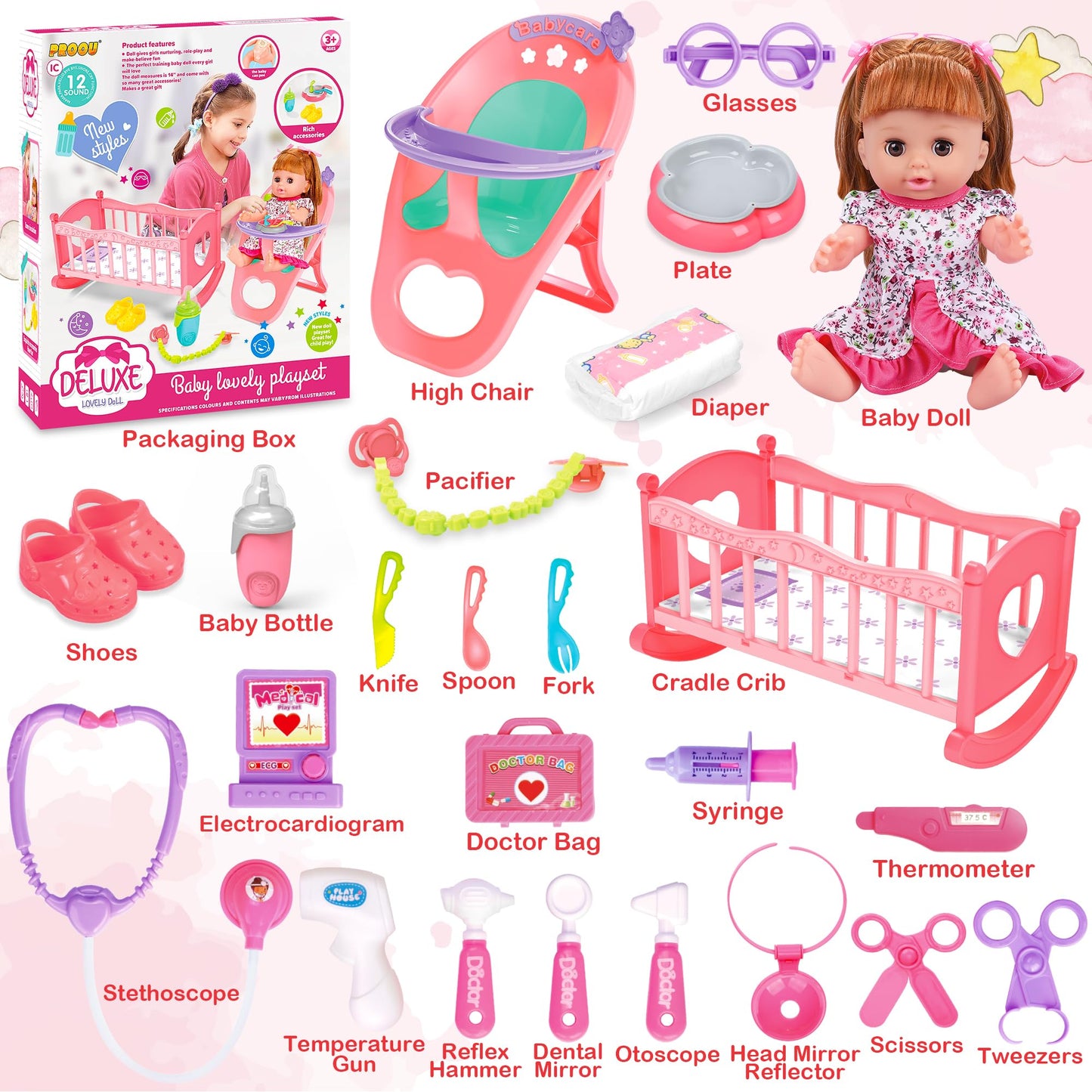 Kinnex Collections Since 1997 12'' Quince Anos Last Doll Teddy Bear With Dress (Centerpiece) ~ Arc09832-34 (Champane)