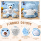 Lenwen A Bear Hug Gift Get Well Soon Bear Gift Sympathy Gift For Women Plush Stuffed Animal Bear Hug Thinking Of You Gift Condolences Memorial Loved(Blue)