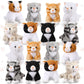 Leitee 16 Pcs Cat Stuffed Animals Bulk 5 Inch Kitten Plush Toy Assorted Cute Stuffed Cat Gift Small Fluffy Animal Toy For Classroom School Pet Birthday Party Favor Supplies(Cute Style)