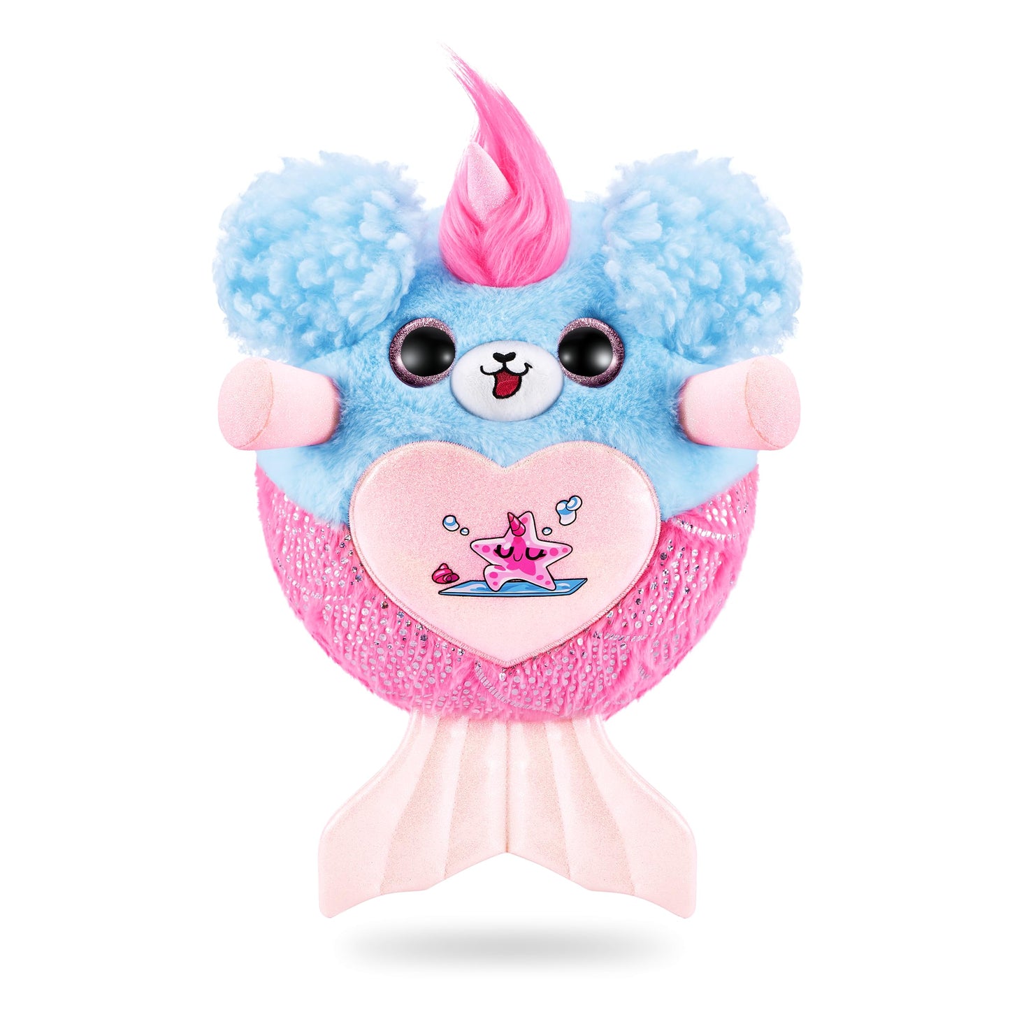 Rainbocorns Mermaidcorn (Puppy) By Zuru, Collectible Plush, Mermaid Surprises, Cuddle Plush Stuffed Animal, Surprise Egg, Stickers, Magic Sands & Bubble Mixture, For Girls 3+ Up
